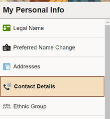 Contact Details button