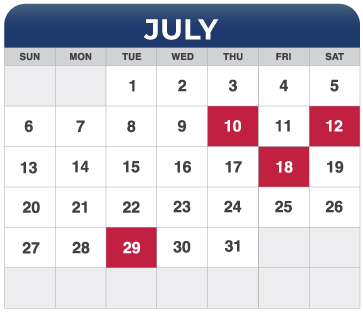 July Calendar July Calendar