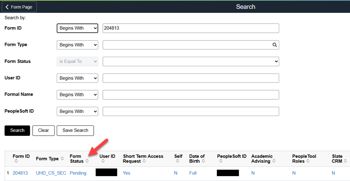 Rreview Request status - screen capture